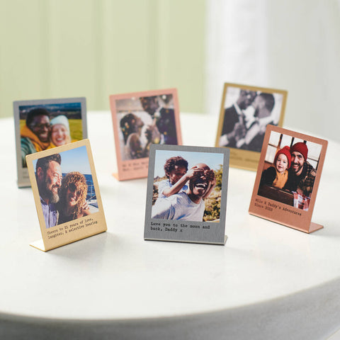 Personalised Miniature Brass Photo Print