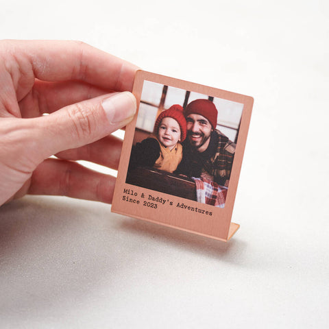 Personalised Miniature Solid Copper Photo Print