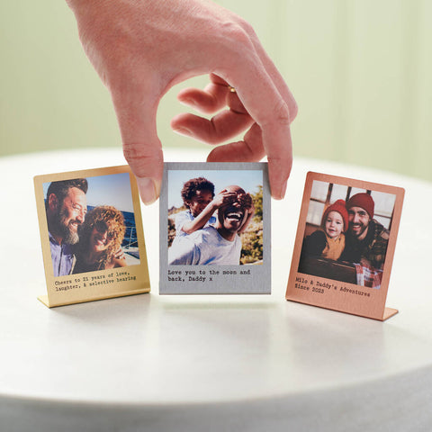 Personalised Miniature Solid Copper Photo Print