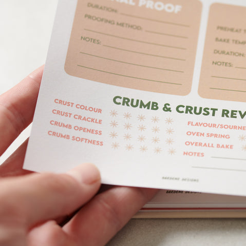 Personalised Sourdough Bread Log Book Notebook