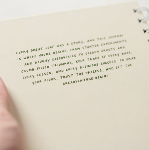 Personalised Sourdough Bread Log Book Notebook