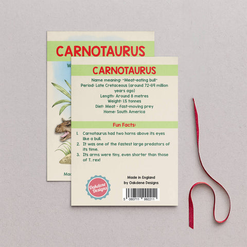 Wooden Carnotaurus Dinosaur Christmas Tree Decoration