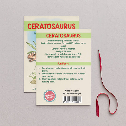 Wooden Ceratosaurus Dinosaur Christmas Tree Decoration