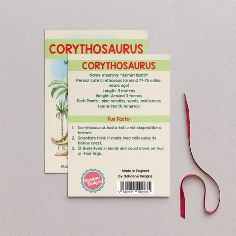 Wooden Corythosaurus Dinosaur Christmas Tree Decoration
