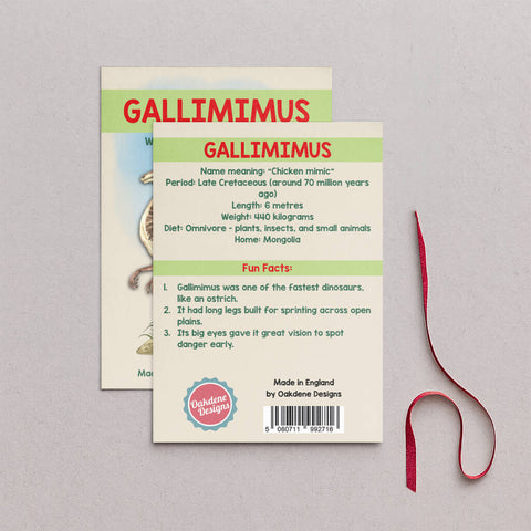 Wooden Gallimimus Dinosaur Christmas Tree Decoration