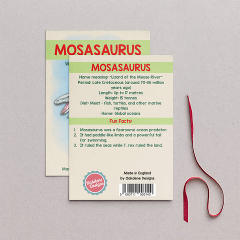 Wooden Mosasaurus Dinosaur Christmas Tree Decoration
