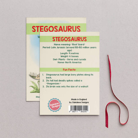 Wooden Stegosaurus Dinosaur Christmas Tree Decoration