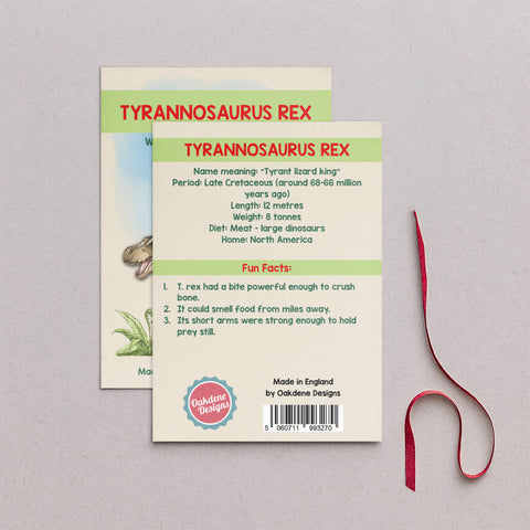 Wooden Tyrannosaurus Rex Dinosaur Christmas Tree Decoration