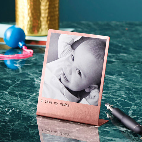 Personalised Solid Copper Photo Print