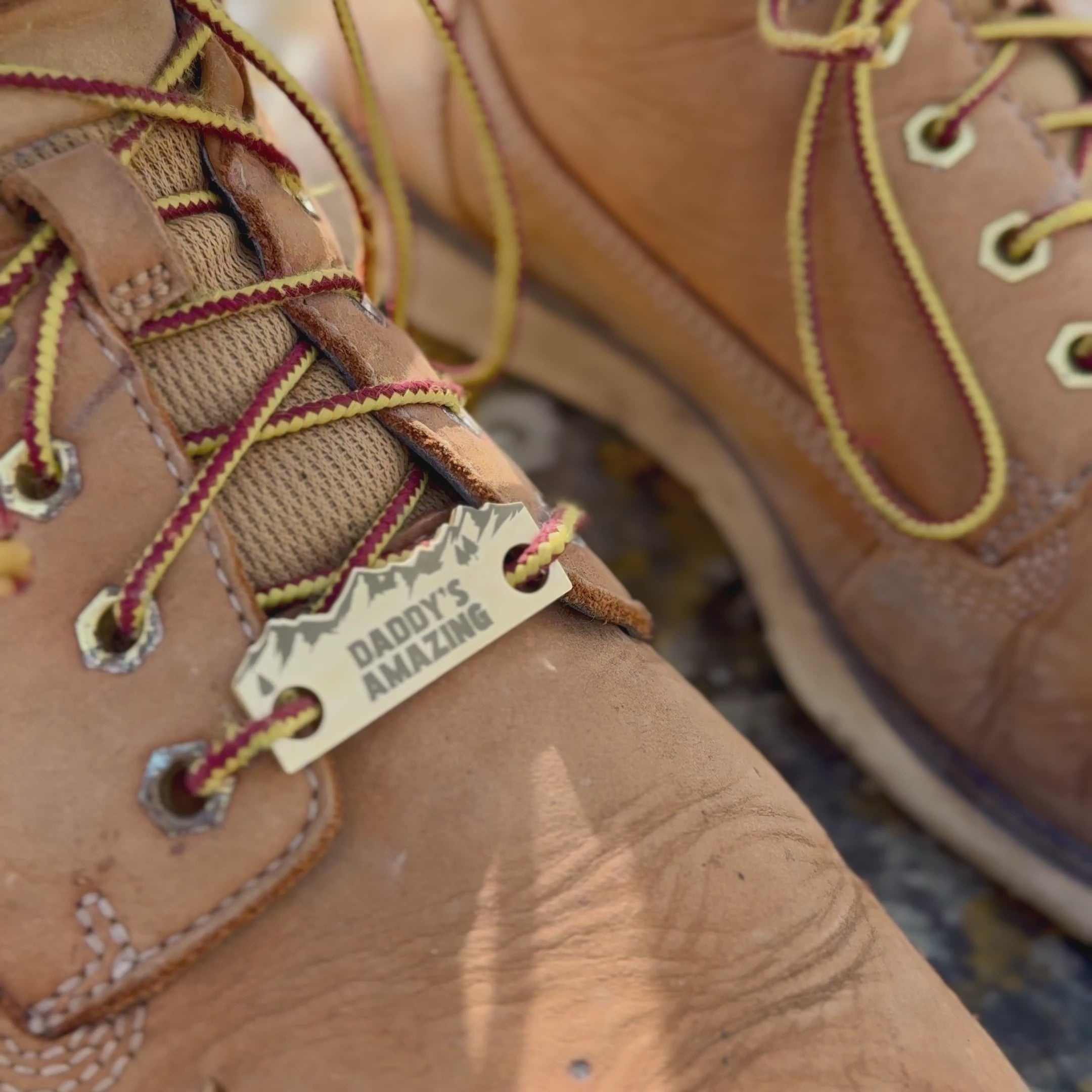 Personalised Solid Brass Hiking Boot Shoe Tags