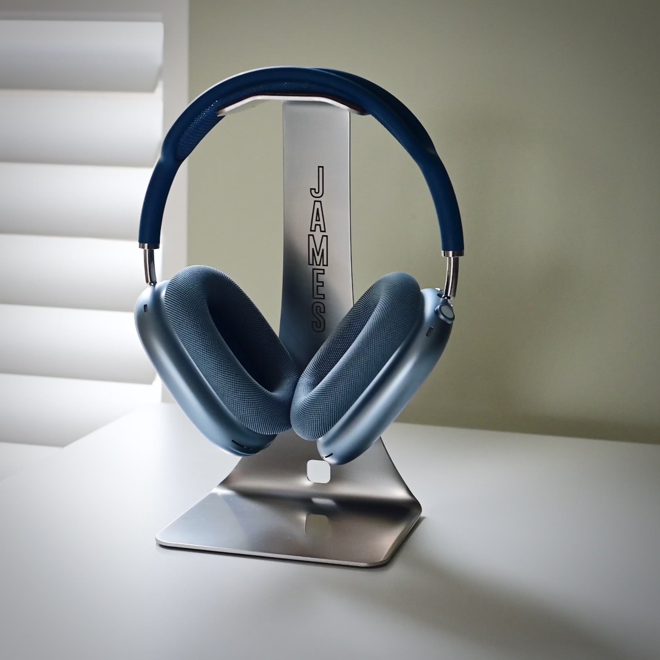 Personalised Solid Stainless Steel Headphone Stand