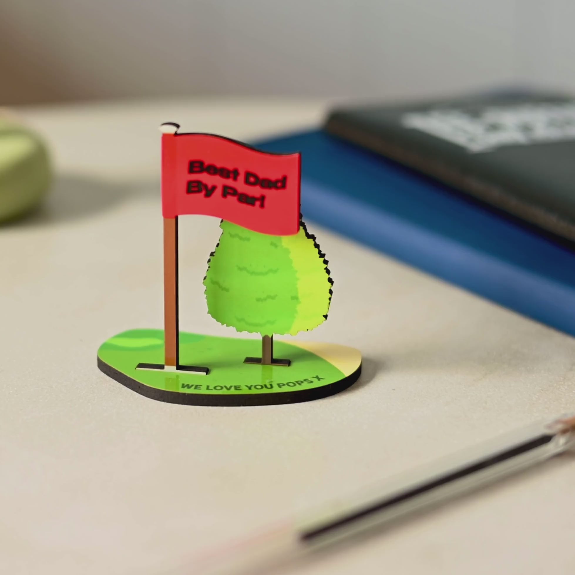 Personalised 'Best Dad By Par' Golf Desk Ornament