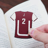 Personalised Football Team Mini Bookmark