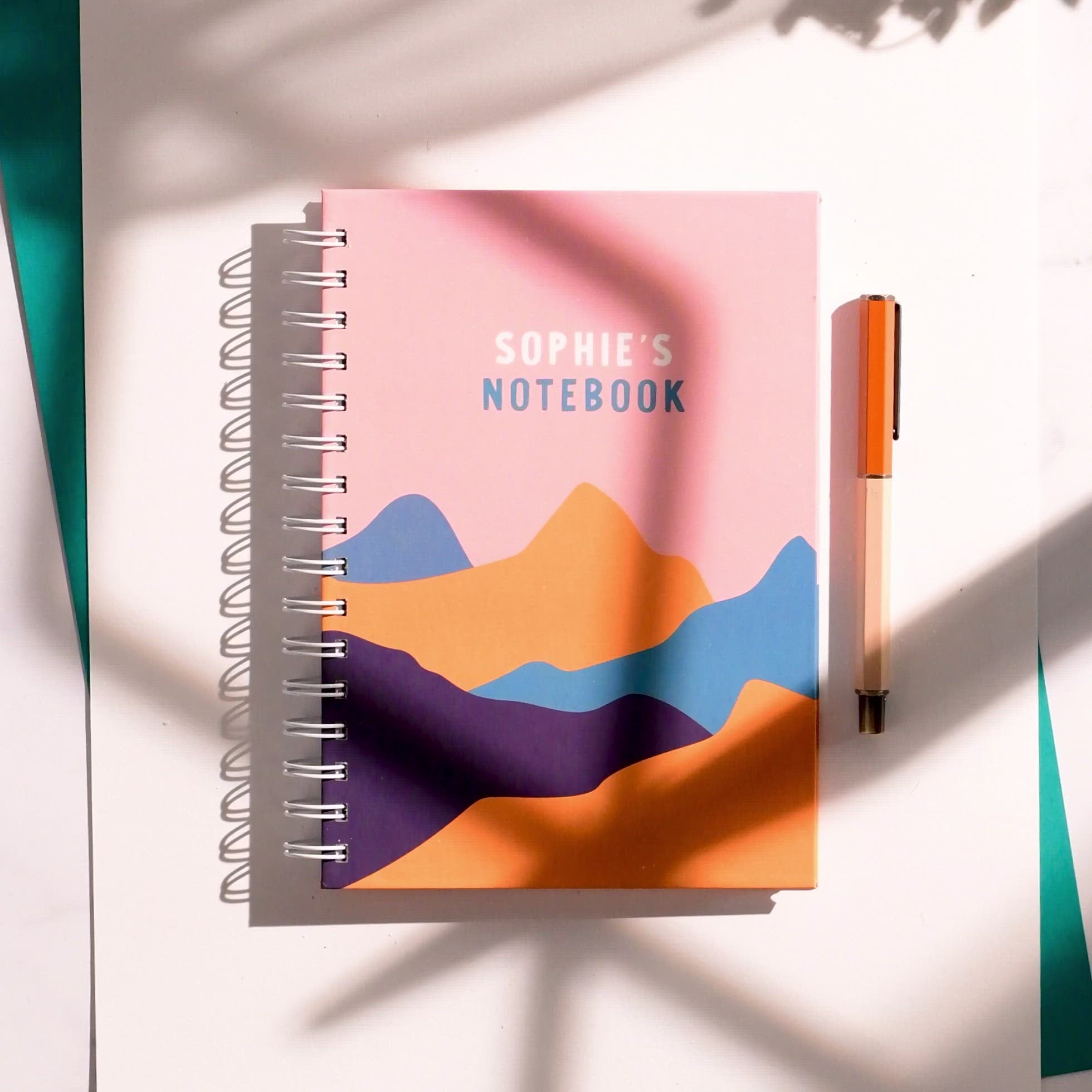 Personalised Abstract Landscape Notebook