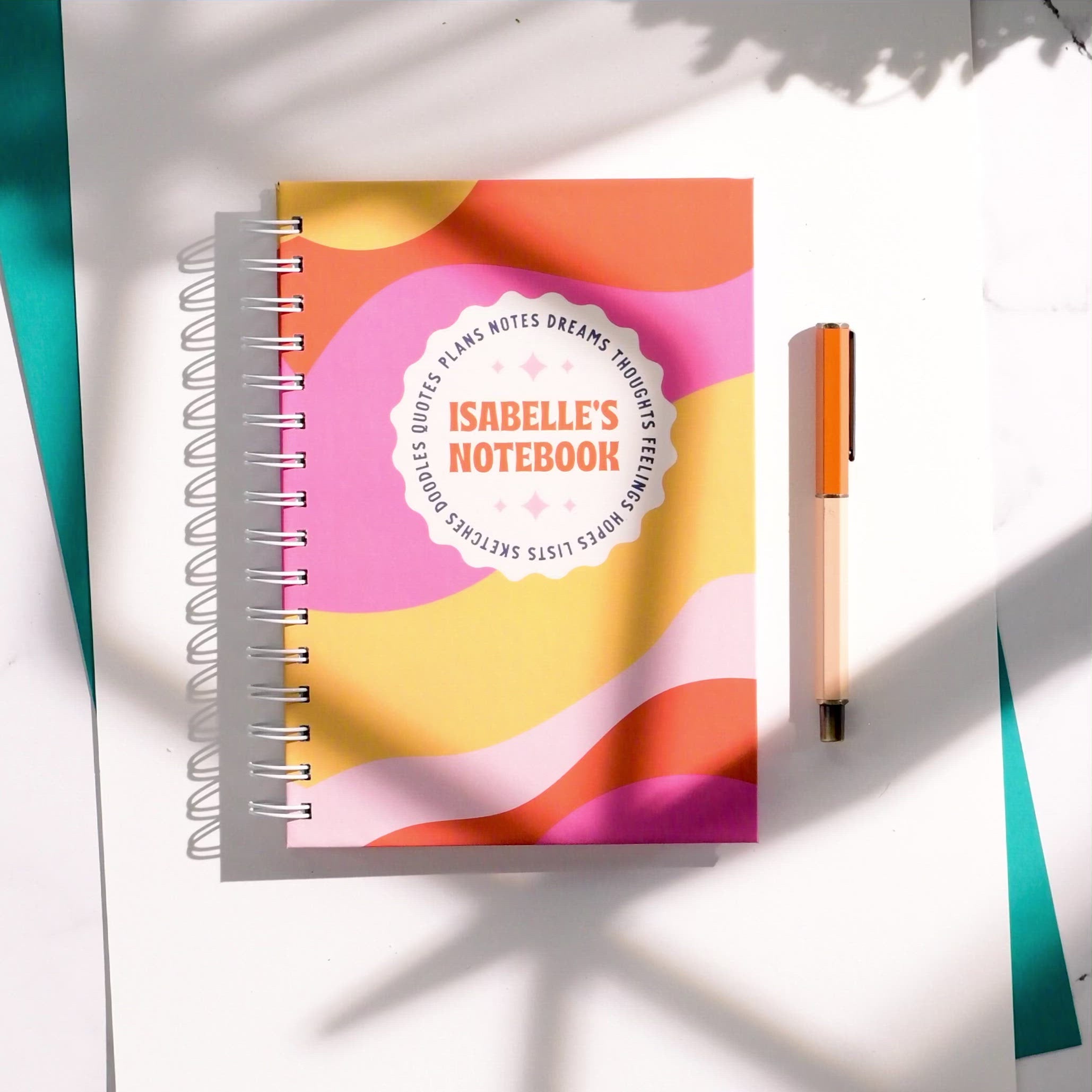 Personalised Colourful Notebook