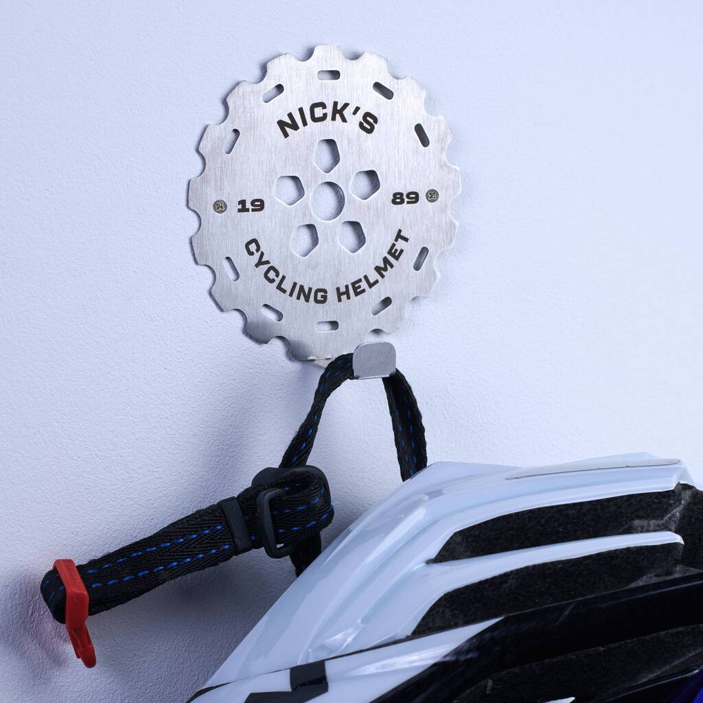Oakdene Designs Biking Accessories Personalised Cycling Helmet Hook