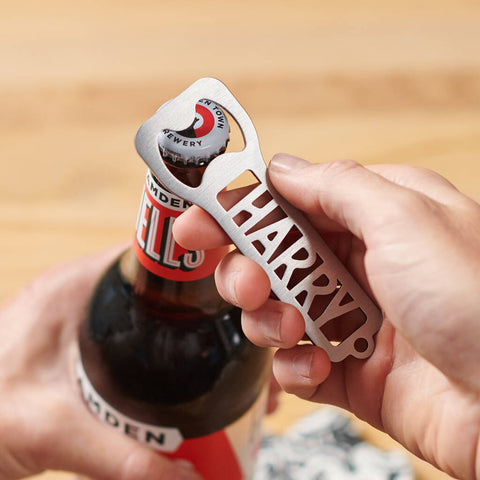 Oakdene Designs Bottle Opener Personalised Solid Steel Bottle Opener