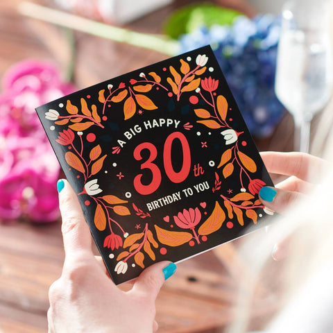 Oakdene Designs Cards Floral 30th Birthday Age Card Sent Direct
