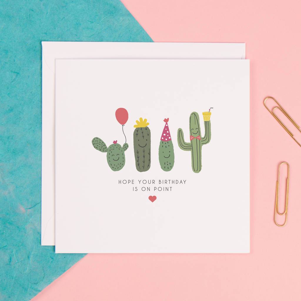 Oakdene Designs Cards Funny Birthday Cactus Card