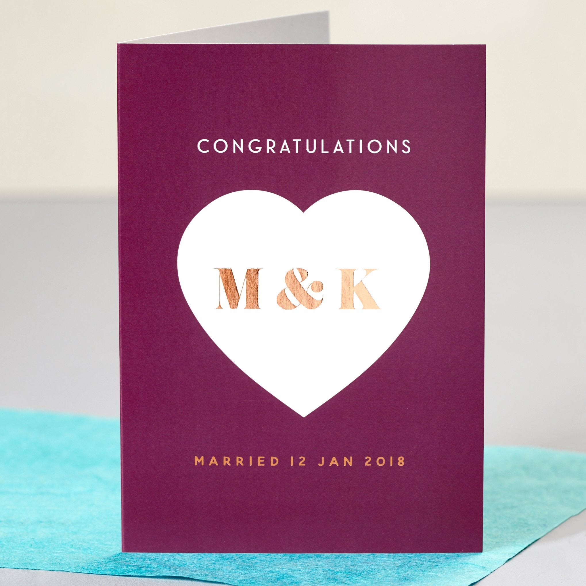 Oakdene Designs Cards Monogram Wedding Card