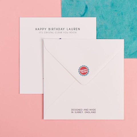 Oakdene Designs Cards Personalised Birthstone Crystal Birthday Card