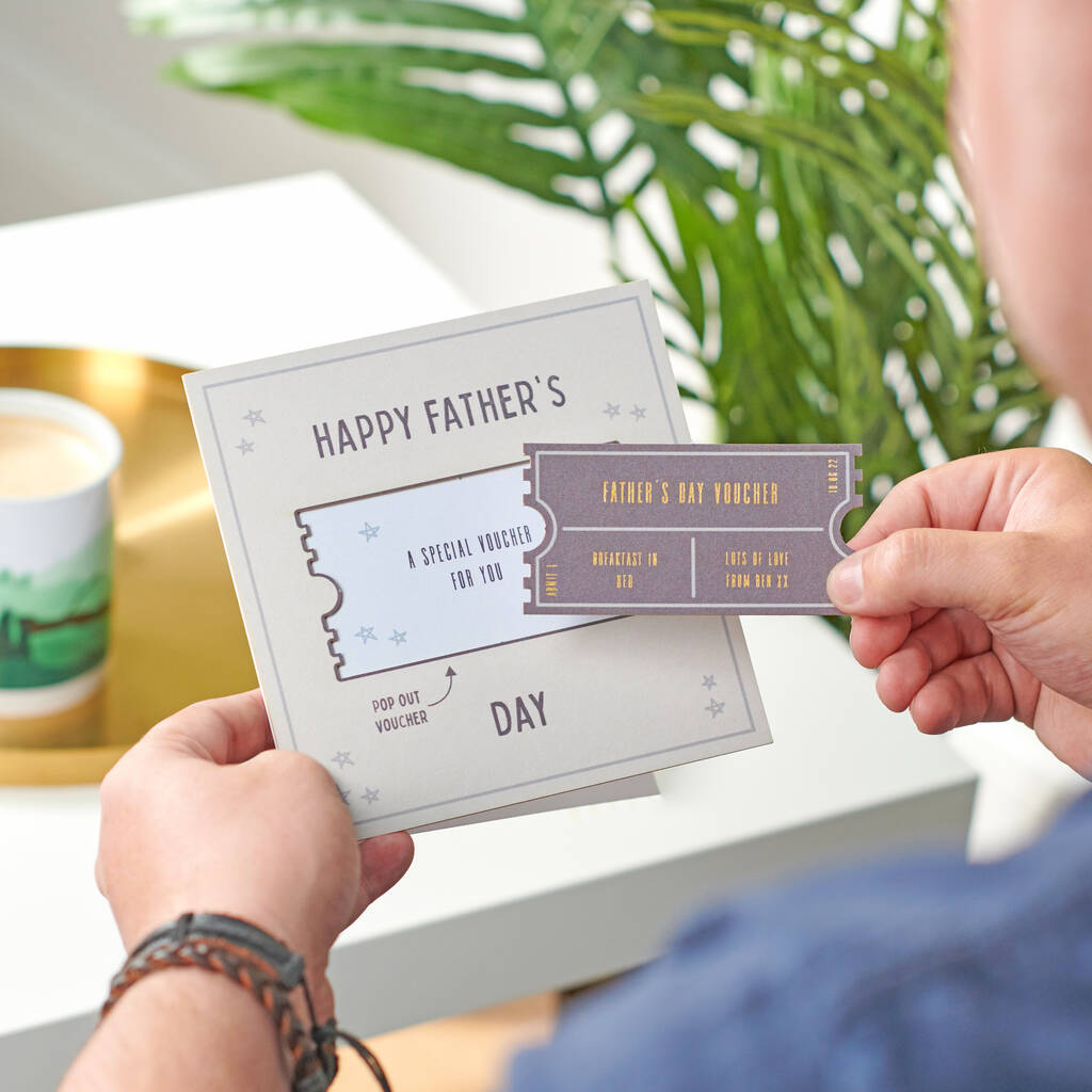 Oakdene Designs Cards Personalised Father's Day Pop Out Voucher Card
