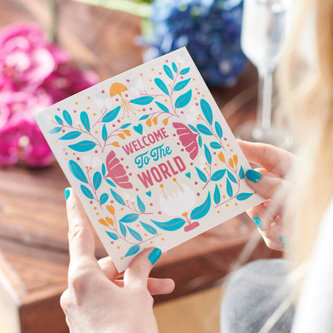 Oakdene Designs Cards 'Welcome To The World' New Baby Card Sent Direct