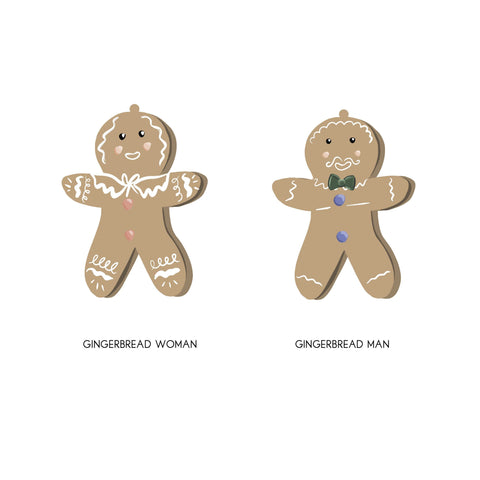 Oakdene Designs Christmas Decorations Personalised Adult Gingerbread Men Decoration