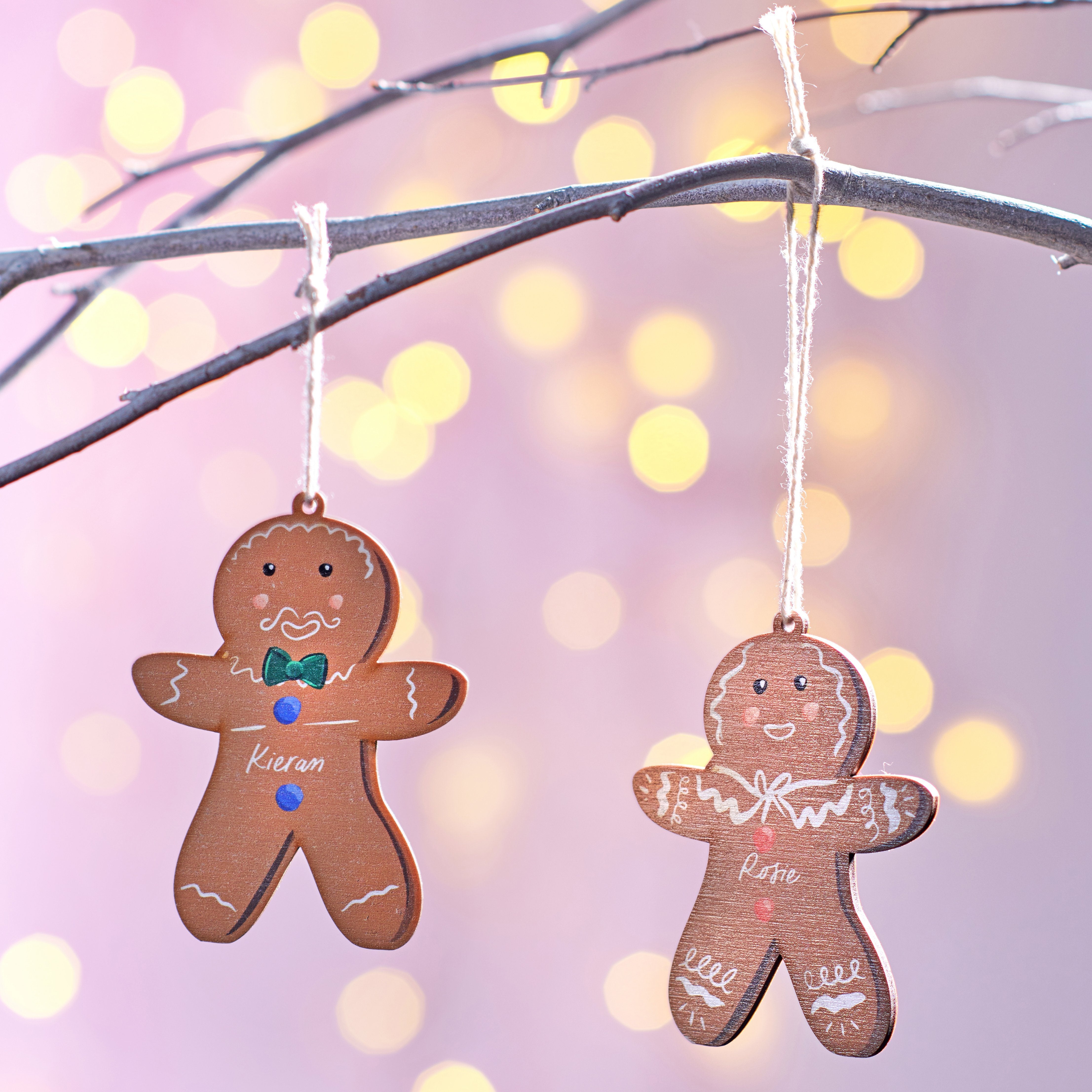 Oakdene Designs Christmas Decorations Personalised Adult Gingerbread Men Decoration
