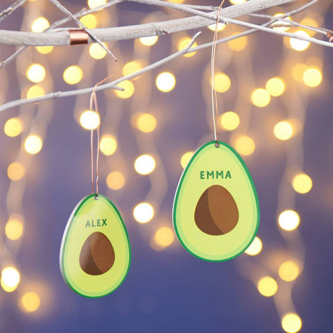 Oakdene Designs Christmas Decorations Personalised Avocado Christmas Tree Decoration