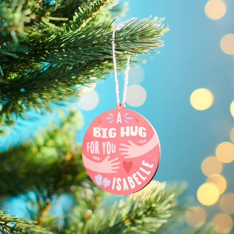 Oakdene Designs Christmas Decorations Personalised 'Big Hug' Christmas Bauble