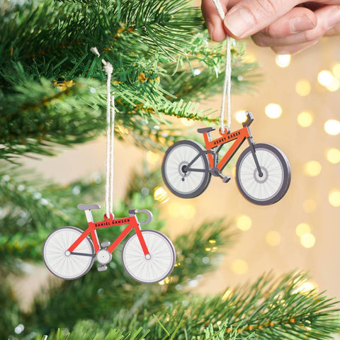 Oakdene Designs Christmas Decorations Personalised Bike Christmas Tree Decoration