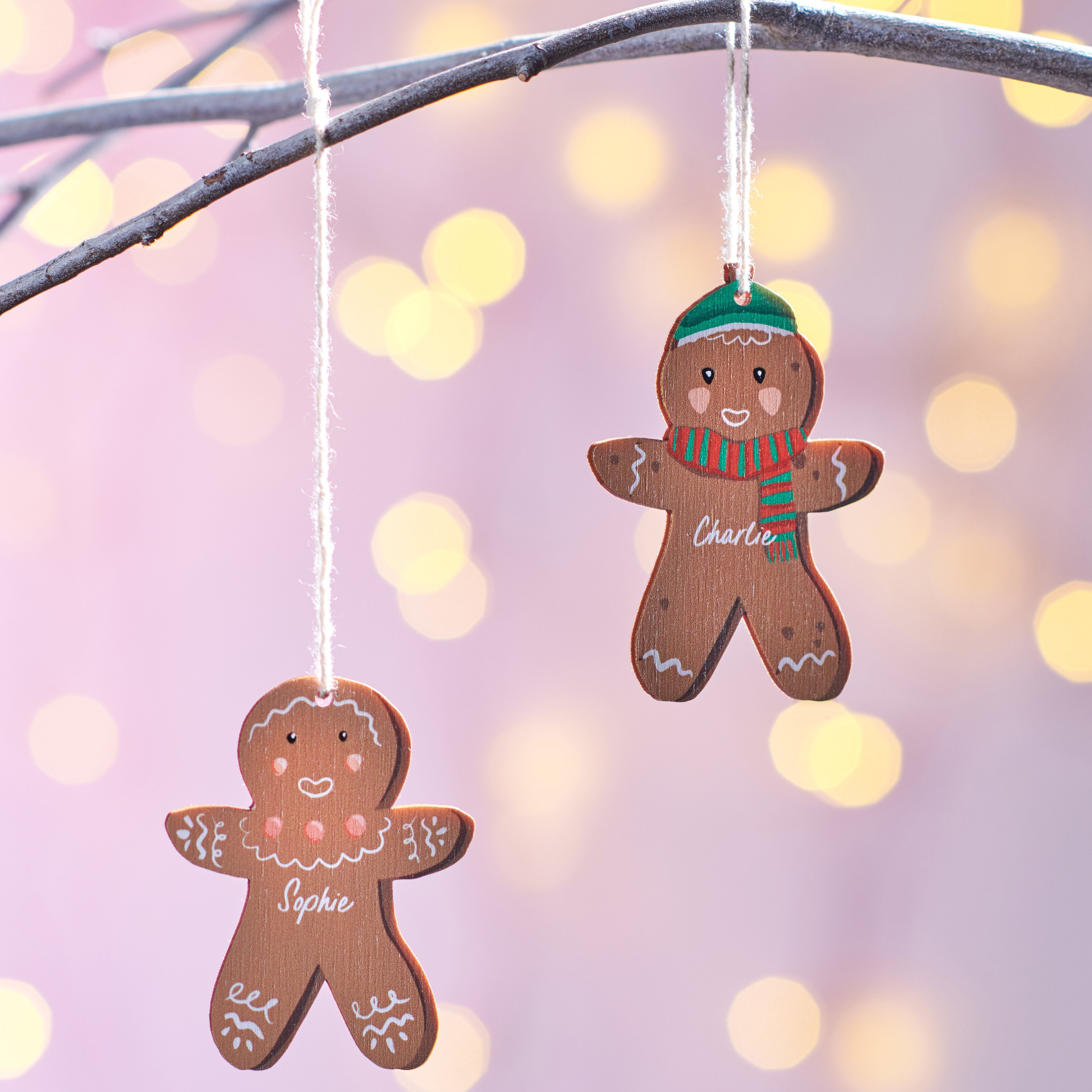 Oakdene Designs Christmas Decorations Personalised Child Gingerbread Men Decoration