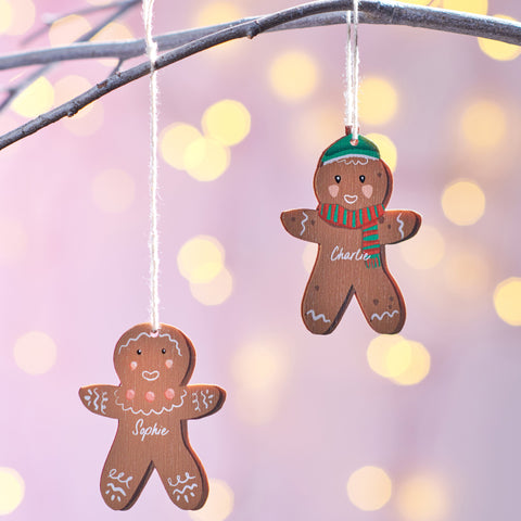 Oakdene Designs Christmas Decorations Personalised Child Gingerbread Men Decoration