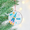 Oakdene Designs Christmas Decorations Personalised Children's Rocket Christmas Tree Decoration