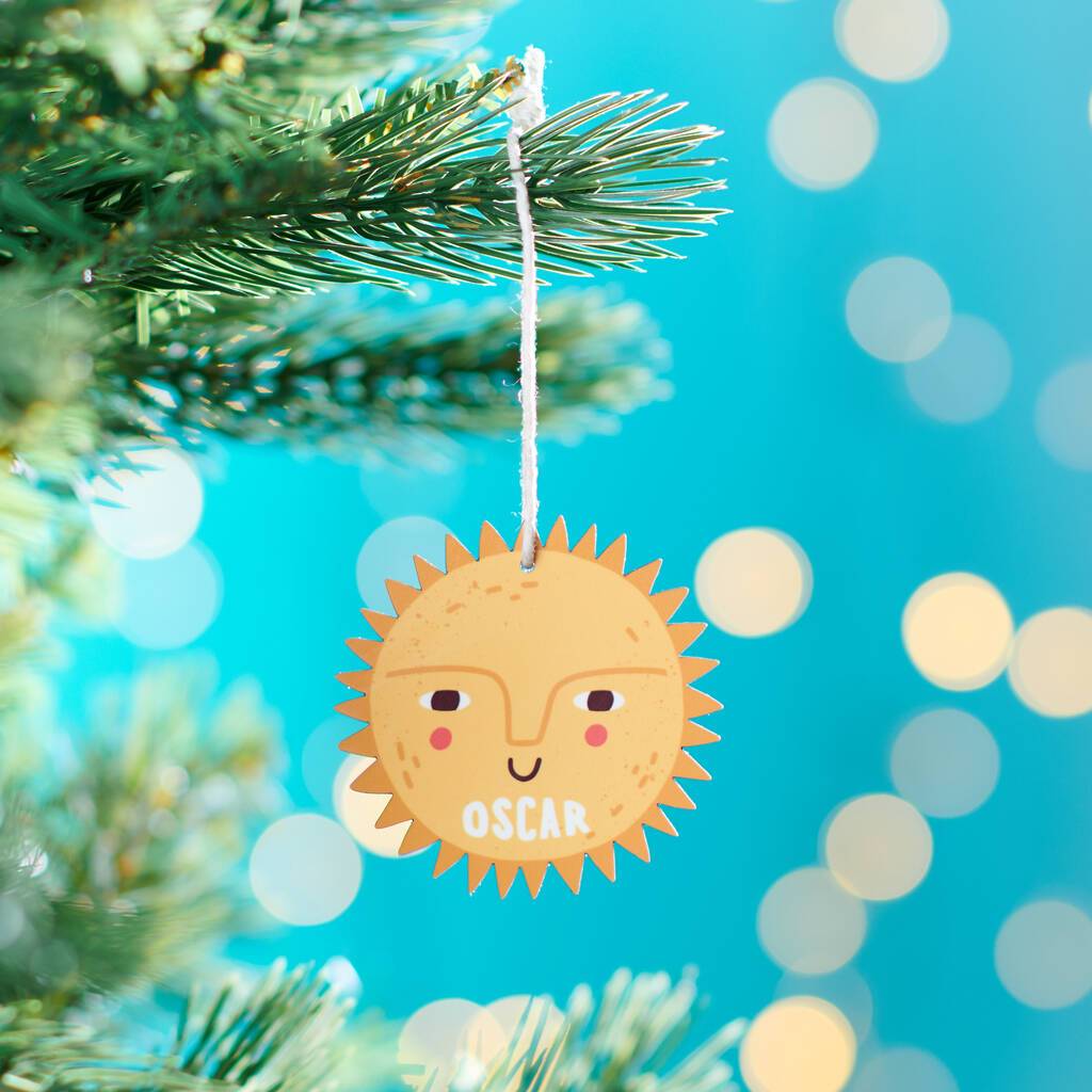 Oakdene Designs Christmas Decorations Personalised Children's Sunshine Christmas Decoration