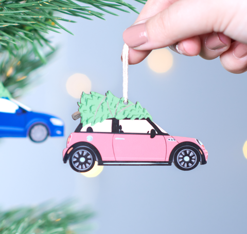 Oakdene Designs Christmas Decorations Personalised Christmas Car Tree Decoration