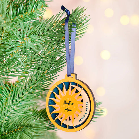 Oakdene Designs Christmas Decorations Personalised Couples Celestial Tree Decoration
