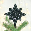 Oakdene Designs Christmas Decorations Personalised Couples Metallic Moon Phase Christmas Tree Topper