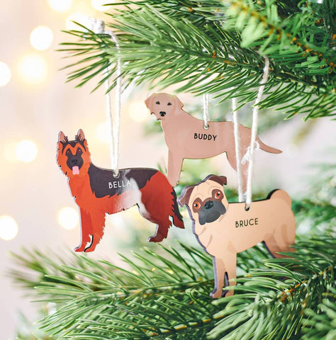 Oakdene Designs Christmas Decorations Personalised Dog Breed Christmas Decoration