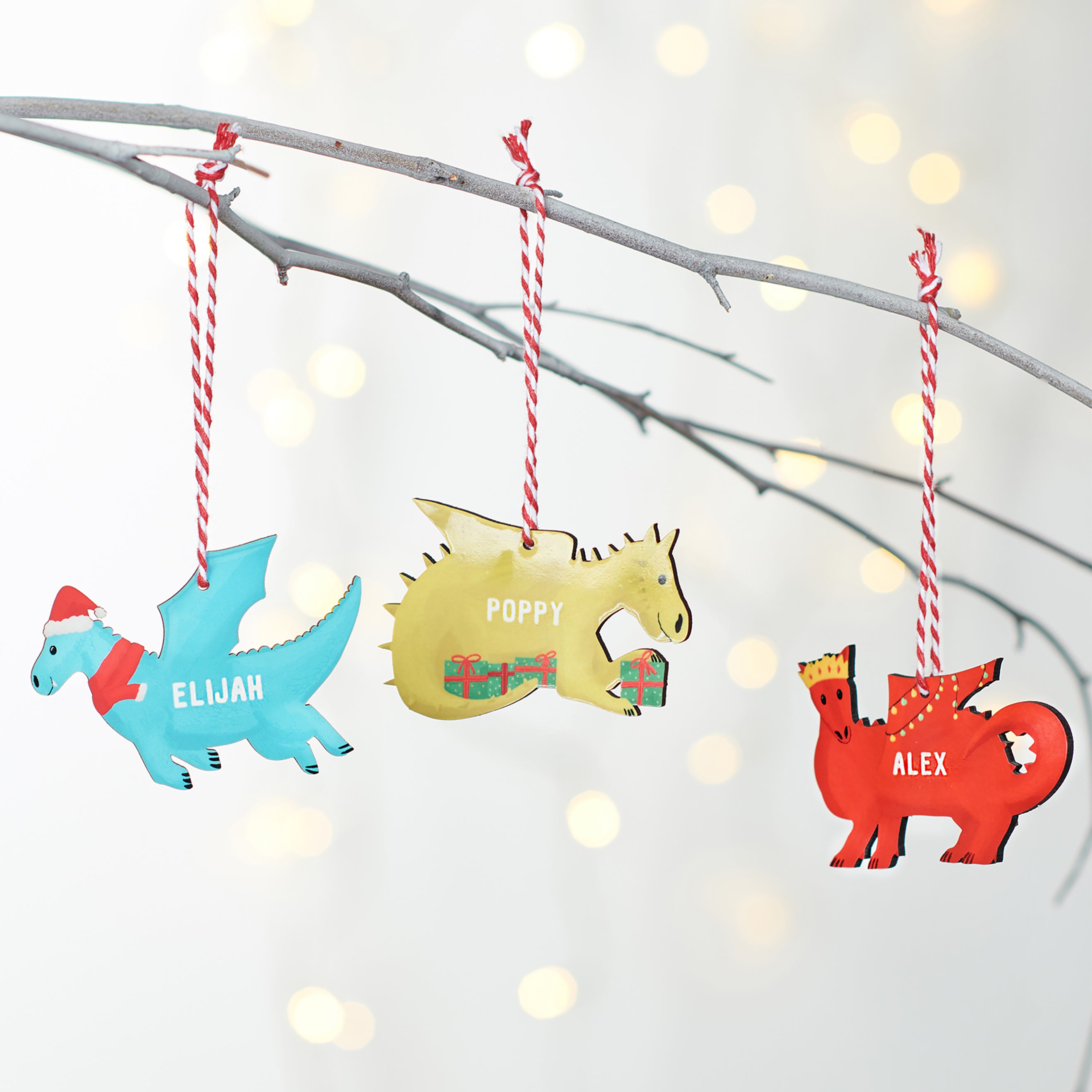 Oakdene Designs Christmas Decorations Personalised Dragon Decoration
