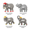 Oakdene Designs Christmas Decorations Personalised Family Elephant Decoration