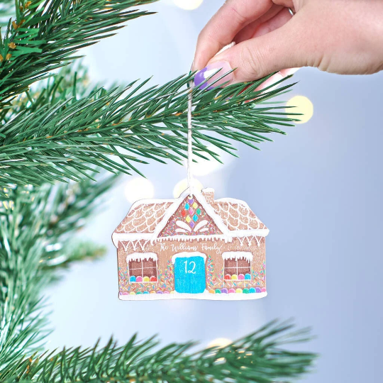 Oakdene Designs Christmas Decorations Personalised Family Gingerbread Bungalow Decoration