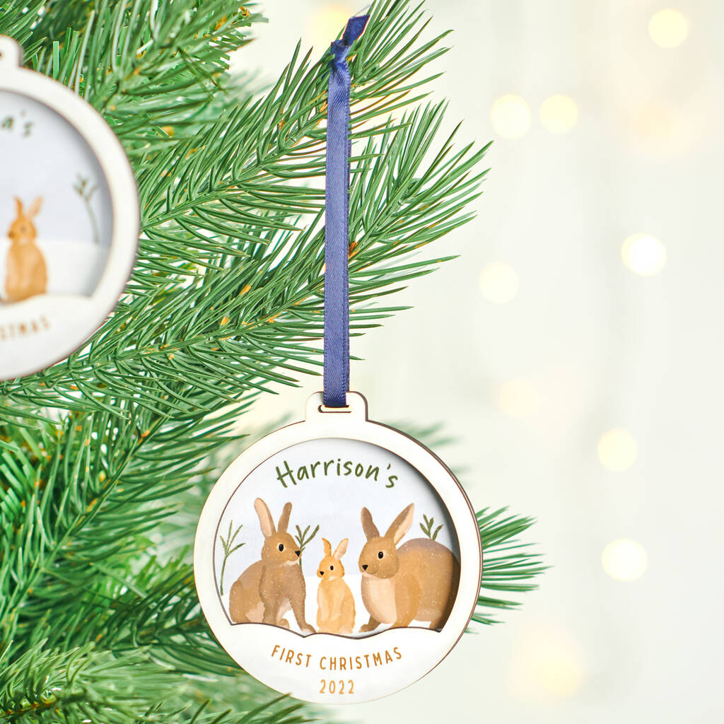 Oakdene Designs Christmas Decorations Personalised First Christmas Layered Decoration