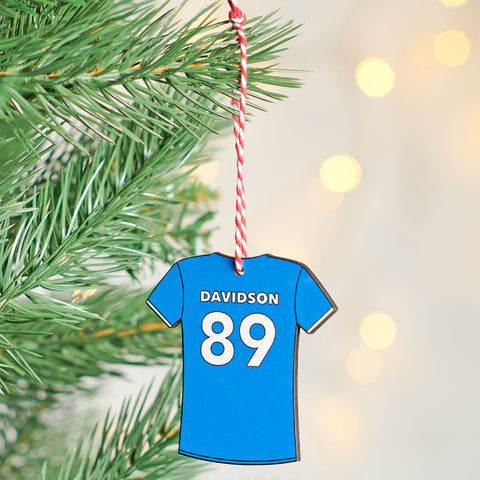 Oakdene Designs Christmas Decorations Personalised Football Shirt Christmas Decoration