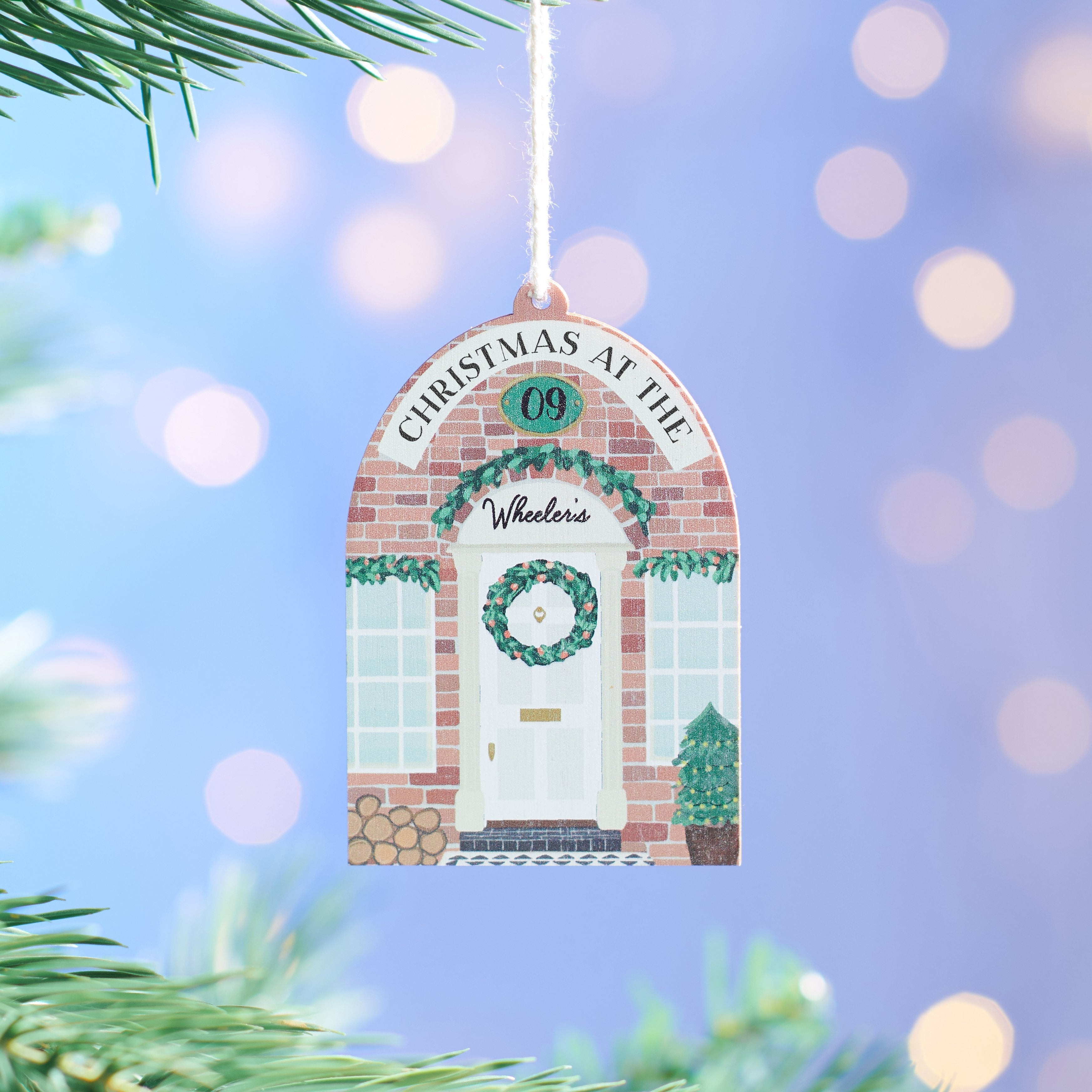 Oakdene Designs Christmas Decorations Personalised Front Door Christmas Tree Decoration
