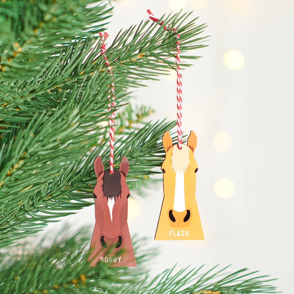 Oakdene Designs Christmas Decorations Personalised Horse Decoration