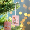 Oakdene Designs Christmas Decorations Personalised Leopard Hanging Christmas Decoration