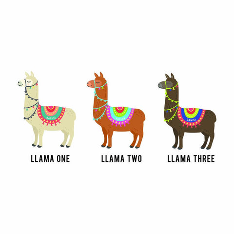 Oakdene Designs Christmas Decorations Personalised Llama Christmas Tree Decoration