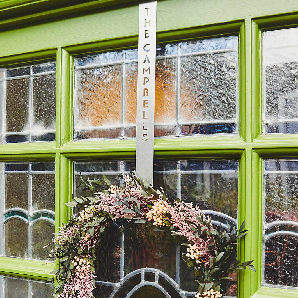 Oakdene Designs Christmas Decorations Personalised Metal Christmas Door Wreath Hanger